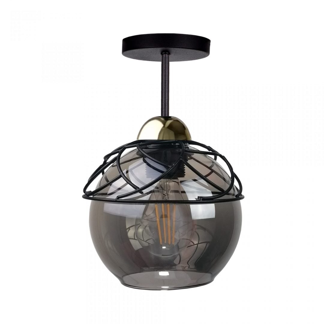Deckenleuchte 1xe27 Mera Schwarz Gold Keter Lighting