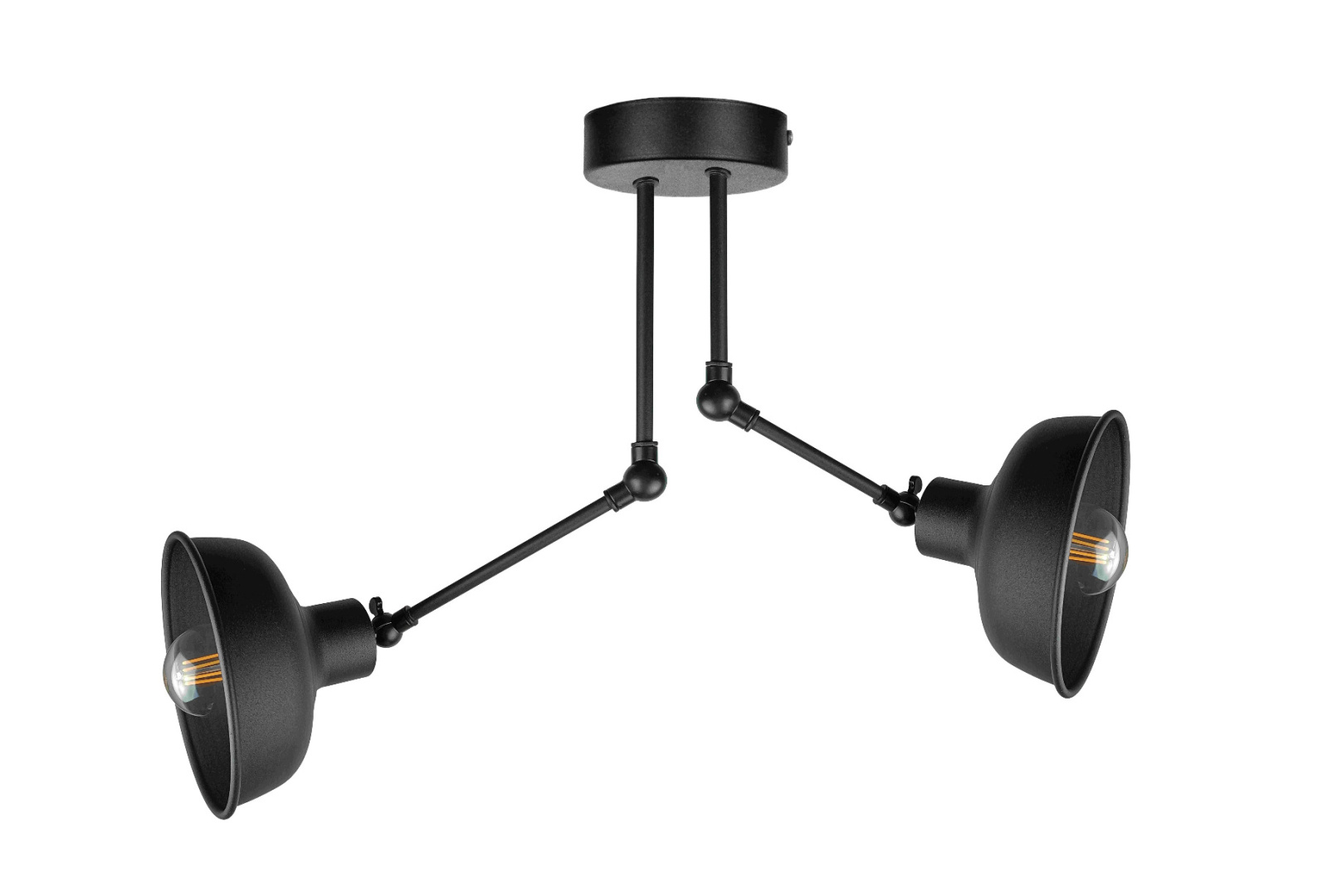 Deckenleuchte 2xe27 Hermes Schwarz Keter Lighting