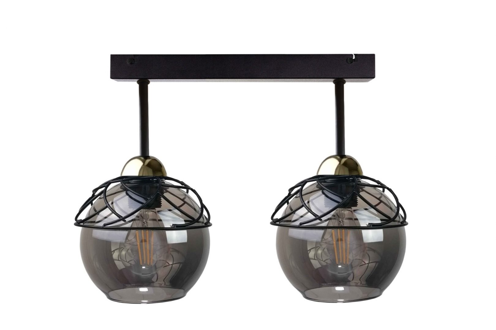 Deckenleuchte 2xe27 Mera Schwarz Gold Keter Lighting