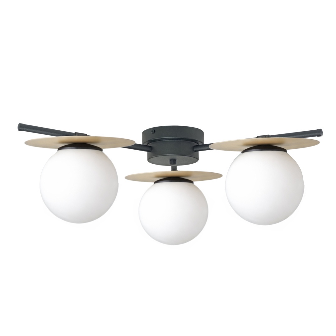 Deckenleuchte 3xe14 Luma Schwarz Beige Keter Lighting