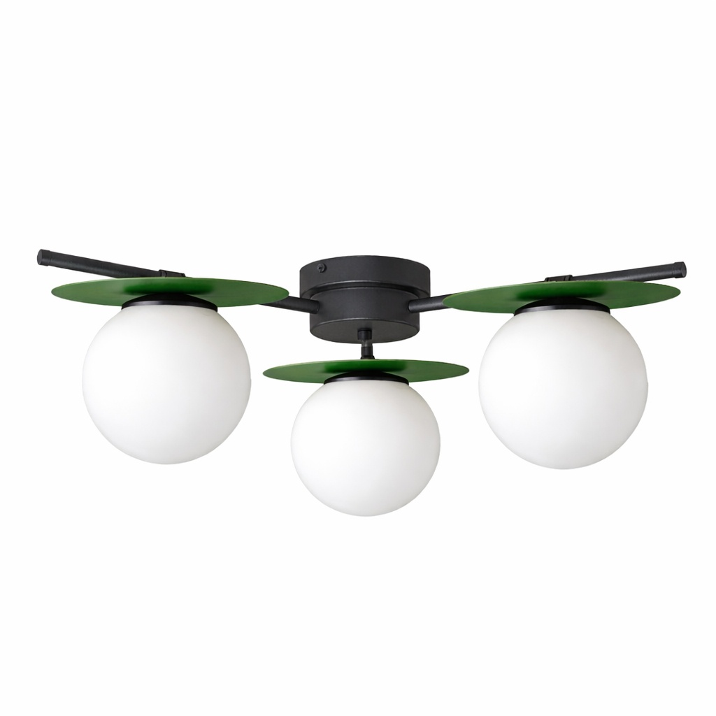 Deckenleuchte 3xe14 Luma Schwarz Khaki Keter Lighting