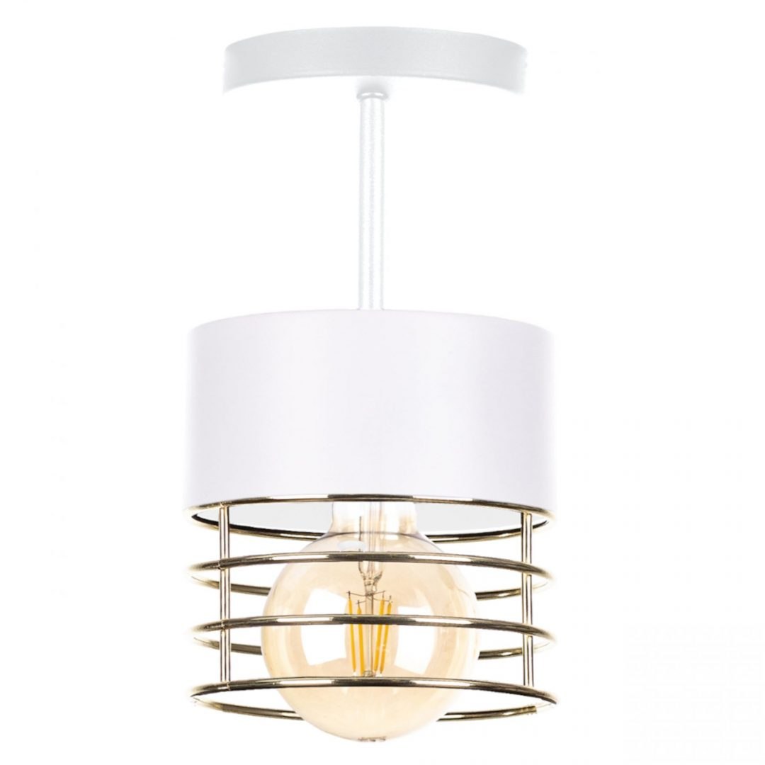 Deckenleuchte 1xe27 Royal Weiß Gold Keter Lighting