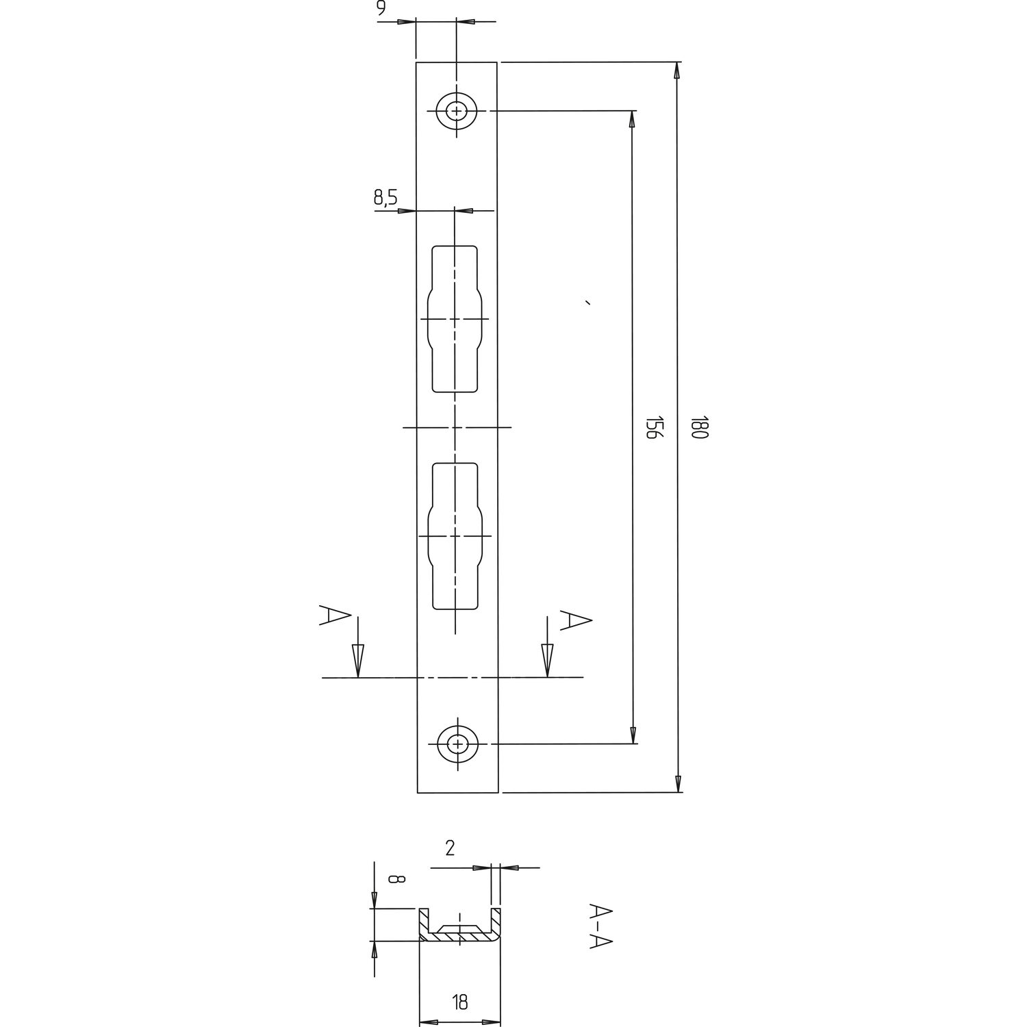 Kfv Schließteil F.bolzen-schwenkhaken Zu Bs2600 Falzluft 11/18mm,verzinkt Silber