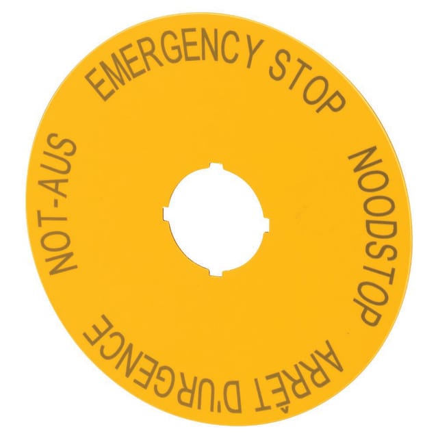 Eaton NOT-AUS-Schild mit Beschriftung M22-XAK3