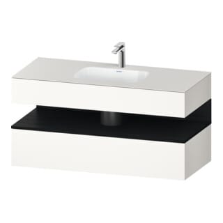 Duravit Einbauwaschtisch-Möbel-Set Qatego 120x55x60cm, E sw/we m, Kon-WTU, B