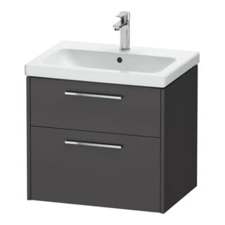 Duravit Waschtischunterschrank D-Code 63,4x55,5x46cm, 2 L, S, gra ma, Gr. chr