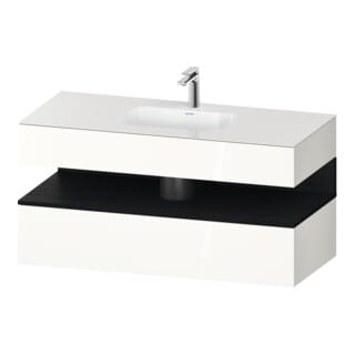 Duravit Einbauwaschtisch-Möbel-Set Qatego 120x55x60cm, E sw/we g, Kon-WTU, B