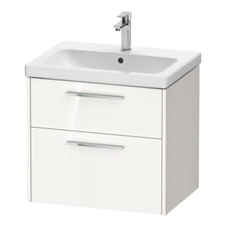 Duravit Waschtischunterschrank D-Code 63,4x55,5x46cm, 2 L, S, we. hgl, Gr. chr