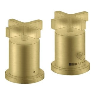 hansgrohe Fertigmontageset Axor Citterio 2-L-W-Ran-Arm, m TH, Kreuzgr., brush. br