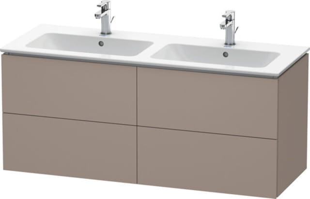 Duravit Waschtischunterschrank L-Cube 129x48,1x55cm, 4 Schub., wandhängend, bas. ma