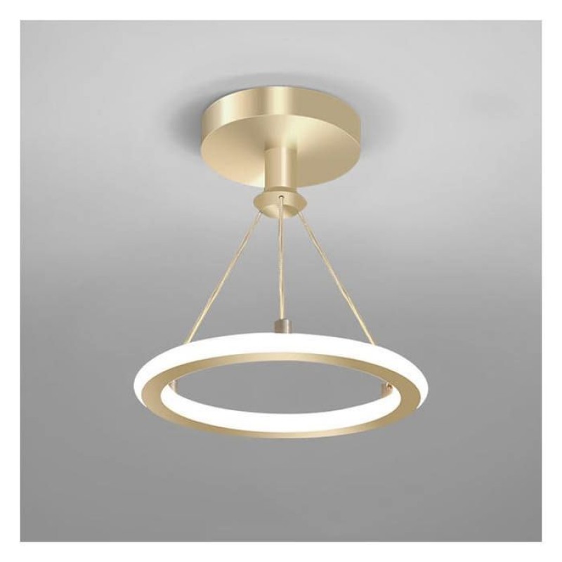 Moderne 19-w-led-pendelleuchte, 3 Farbtemperaturen 3000k/4500k/6500k, Deckenleuchte Für Esszimmer (gold)