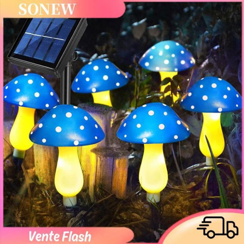 Sonew Pilzförmige Außenleuchten, Solarbetrieben, 8 Modi, Für Garten Und Rasen