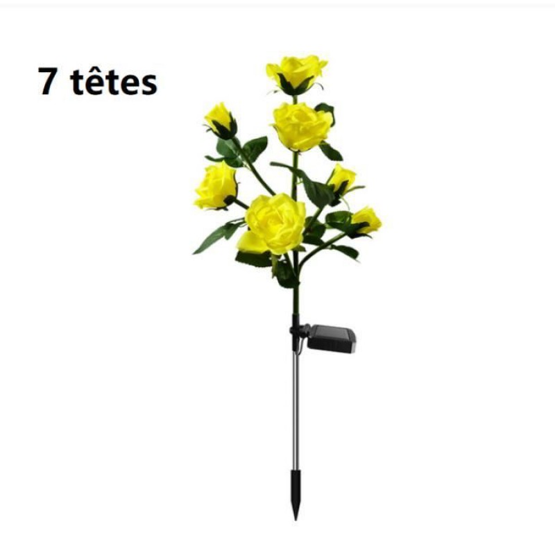 7-flammige Led-solarleuchte In Blütenform, Dekorative Landschaftsbeleuchtung, Ideal Für Garten, Rasen Oder Haus