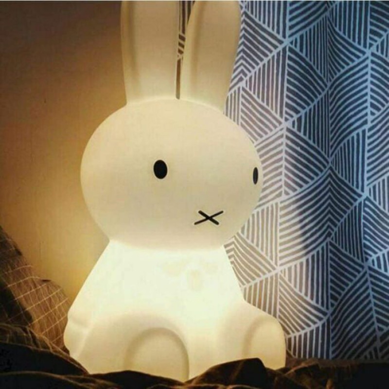 Buntes Led-nachtlicht In Hasenform Für Kinder, Dekorative Nachttischlampe, Ideal Als Geschenk, 28 Cm Hoch.