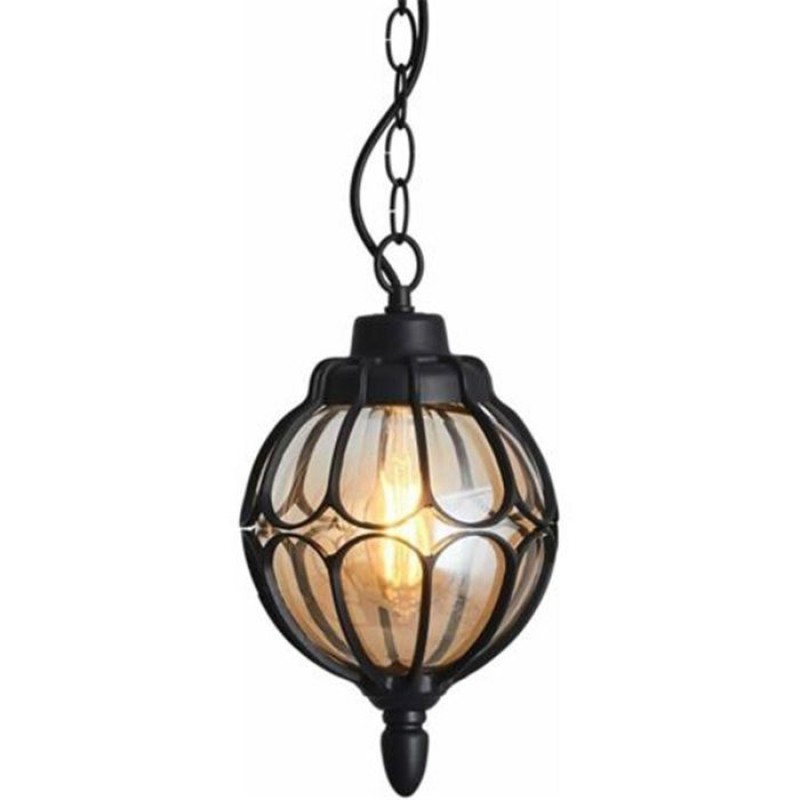 Hängende Außenlaterne – Wasserdicht – Metall Und Glas – E27-fassung – 180 Mm Durchmesser – 220 V Wechselspannung