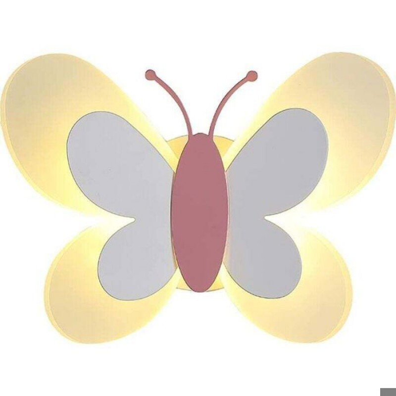 Schmetterlings-wandleuchte – Niedlicher Schmetterling – 15-w-led-licht – Warm- Oder Kaltweiß – Maße: 24 X 17 X 10,7 Cm