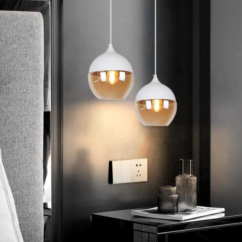 Pendelleuchte – Smotop – 2er-set – Glas Ø 20 Cm – E27-fassung