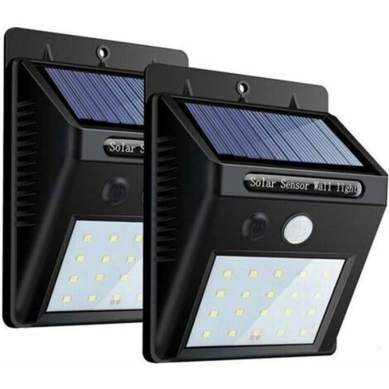 Solarleuchten Für Den Außenbereich – 2er-pack – 20 Leds – Bewegungsmelder – Ip65 Wasserdicht – Kabellose Beleuchtung