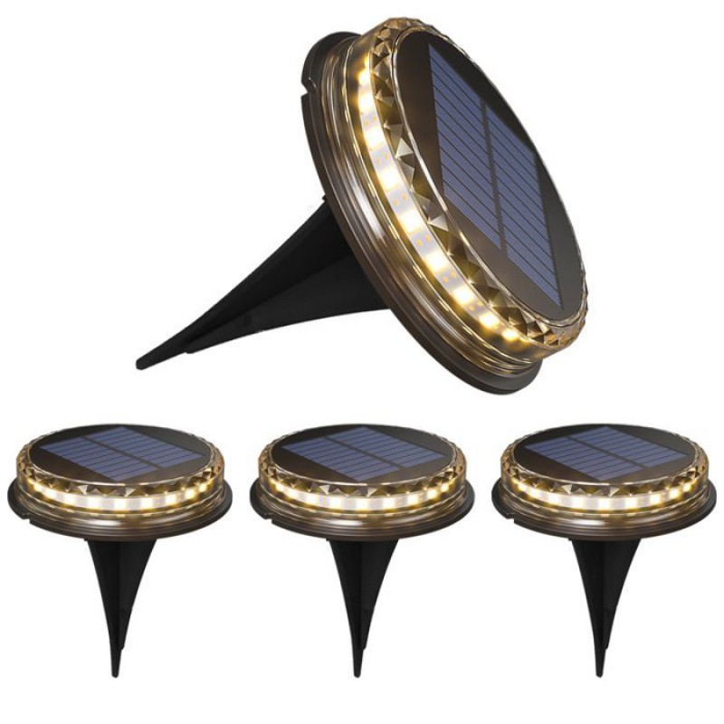 Solarleuchte – Einbauleuchte Mit 17 Leds, Wasserdicht (ip65), 4er-pack