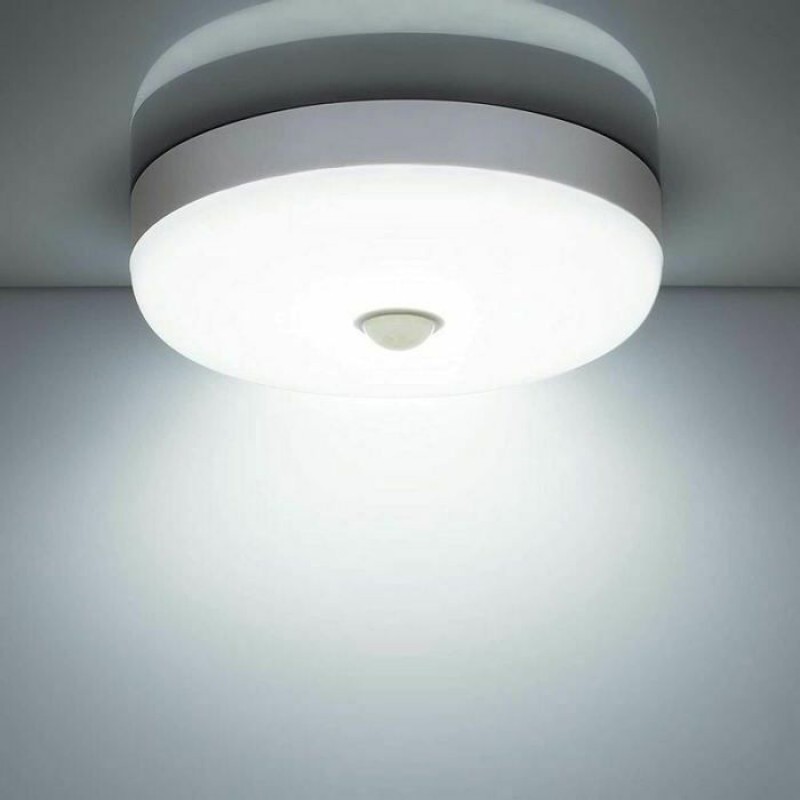 Led-deckenleuchte Mit Bewegungsmelder – 12w 1500lm 6500k Kaltweiß, Ip56 Wasserdicht – Für Den Innen- Und Außenbereich.