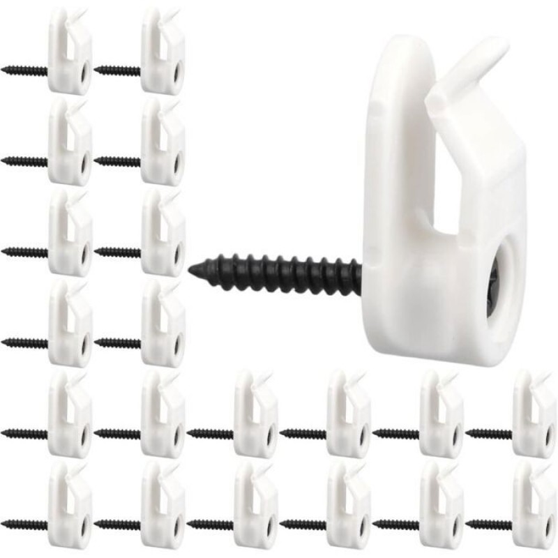 20er-packung Clips Für Lichterketten Im Außenbereich, Wetterfeste Kabelhalterungen Für Terrasse Und Dekoration