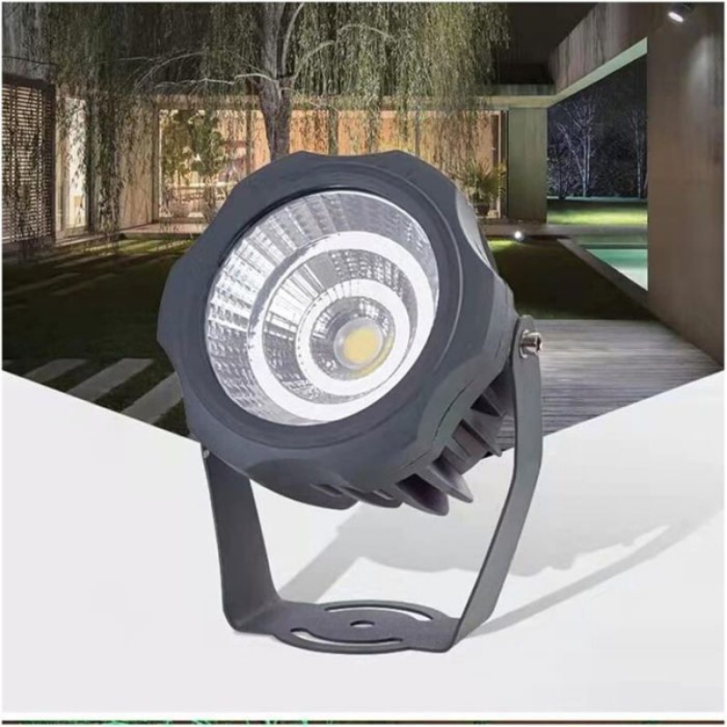 Led-flutlichtstrahler Mit Großer Reichweite, Led-außenstrahler, Runde Cob-baumleuchten, Ip65 Wasserdichter Led-flutlichtstrahler Mit Verstellbarem
