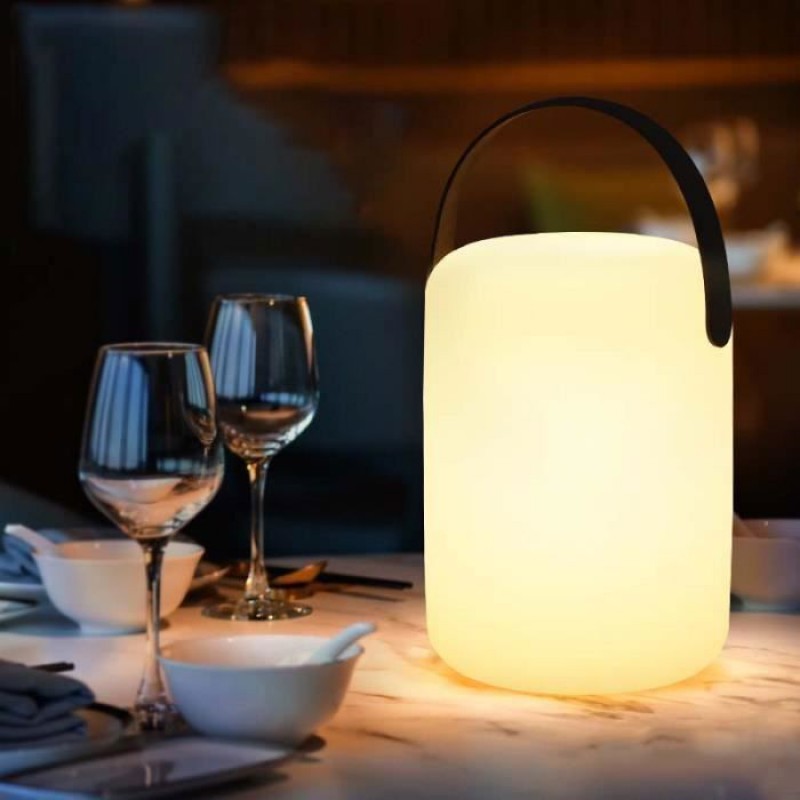 Bleosan Tragbare Led-tischlampe/nachtlicht – 16 Farben – Kabellos Wiederaufladbar – Für Den Außenbereich Geeignet – 16 Farben