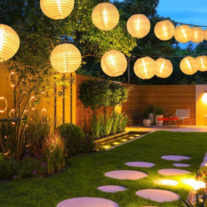 Solar-lichterkette, 8 M, 20 Warmweiße Leds, Ip65 Wasserdicht, 2 Modi Für Den Garten