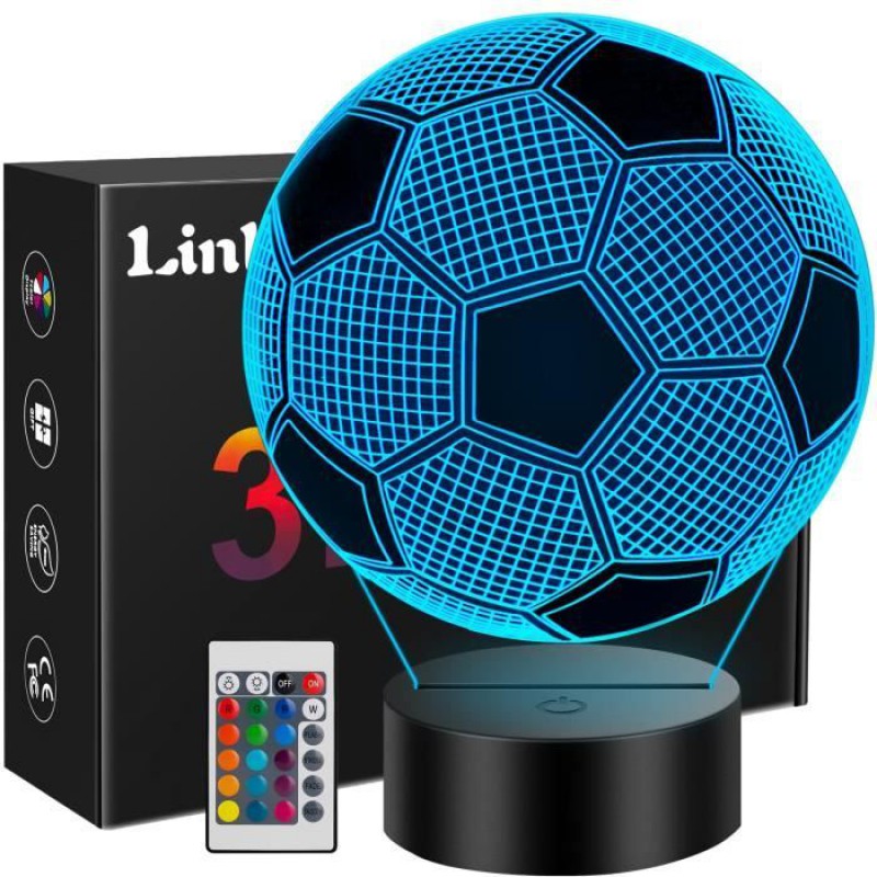 Fußball-geschenk Für Jungen, 3d-led-fußball-nachtlicht Für Kinder, Nachttischlampe Für Kinder, Überraschungs-schlafzimmerdekoration Für Jungen Im