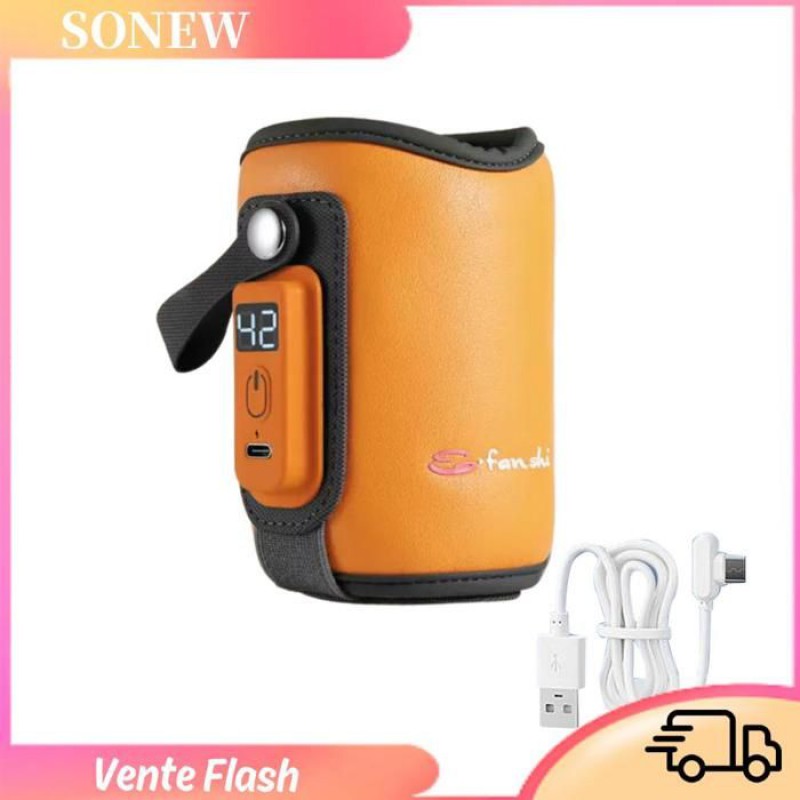 Sonew Orange Multifunktions-milchwärmer/flaschenwärmer, Tragbar, Mit Mehreren Stufen, Reise-flaschenwärmer