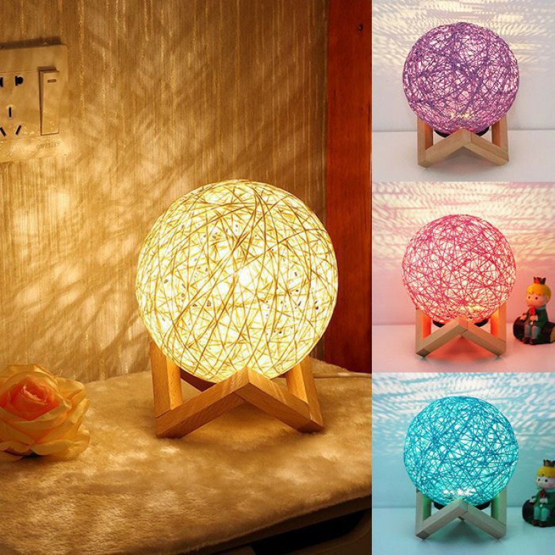 Baby-nachtlicht, Luna-lampe, Nachttischlampe, Kleine Kugelförmige Schreibtischlampe, Usb-aufladbar – Rosa
