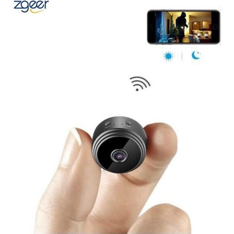 Spionagekamera – Bigbang – Mini-ip-wlan-hd1080p – Nachtsicht – Bewegungserkennung – Schwarz