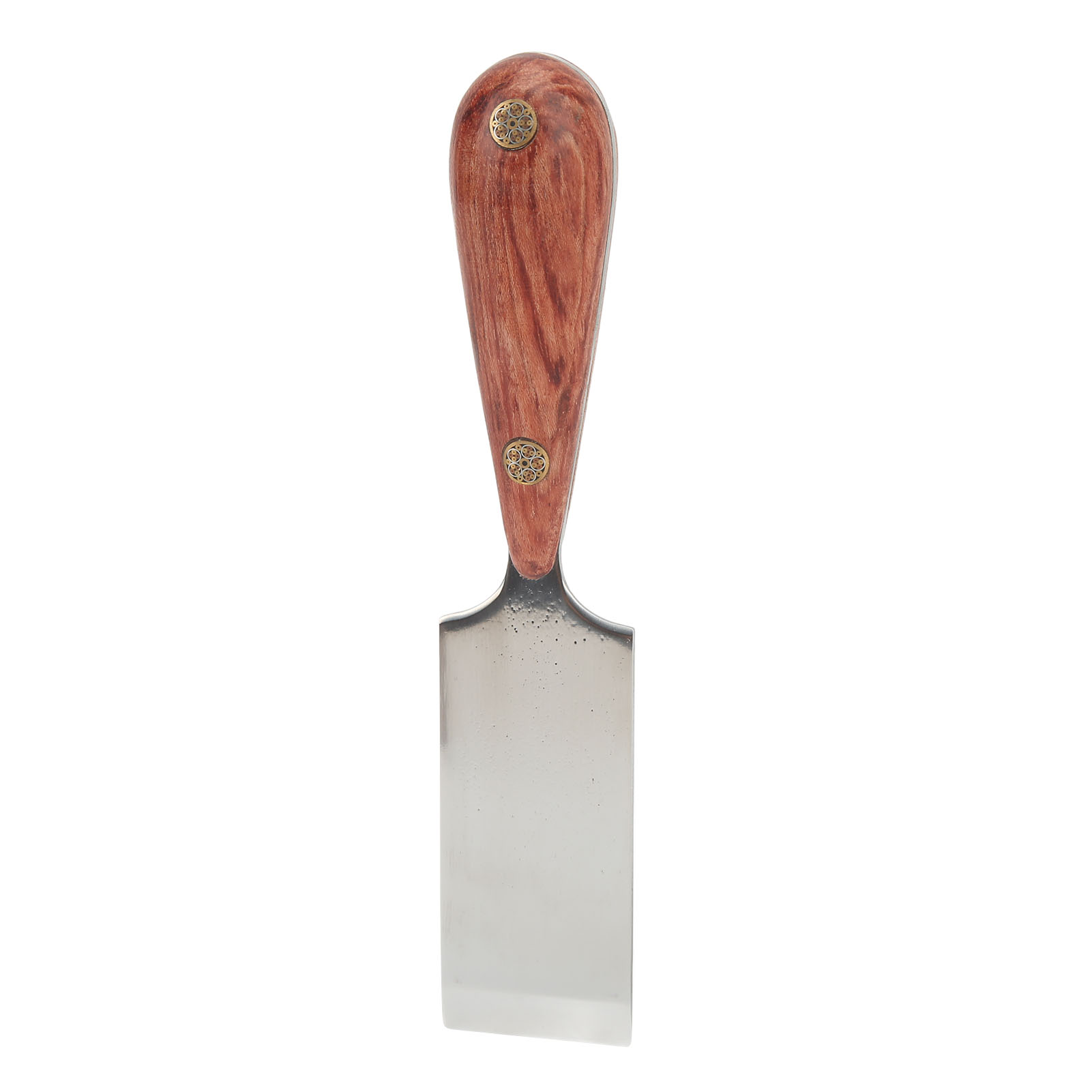 Lederschälmesser, Robustes Ledermesser Mit Flachem Holzgriff Aus Edelstahl, Diy-werkzeug Zum Schneiden Von Lederkanten
