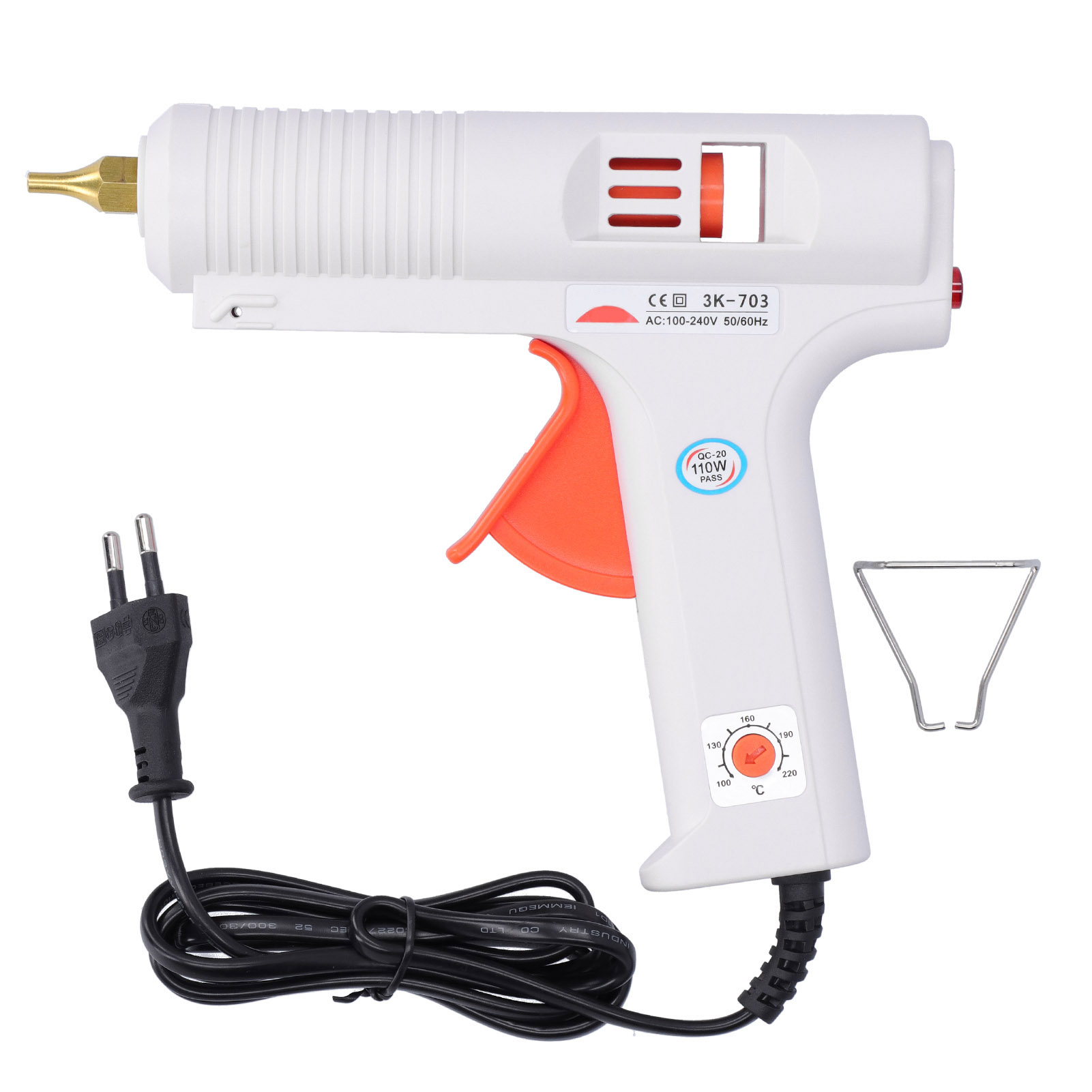 Hochleistungsfähige, Einstellbare Industrie-heißklebepistole Für Heimwerker, 11 Mm, 110 W, 100–240 V, Eu-stecker