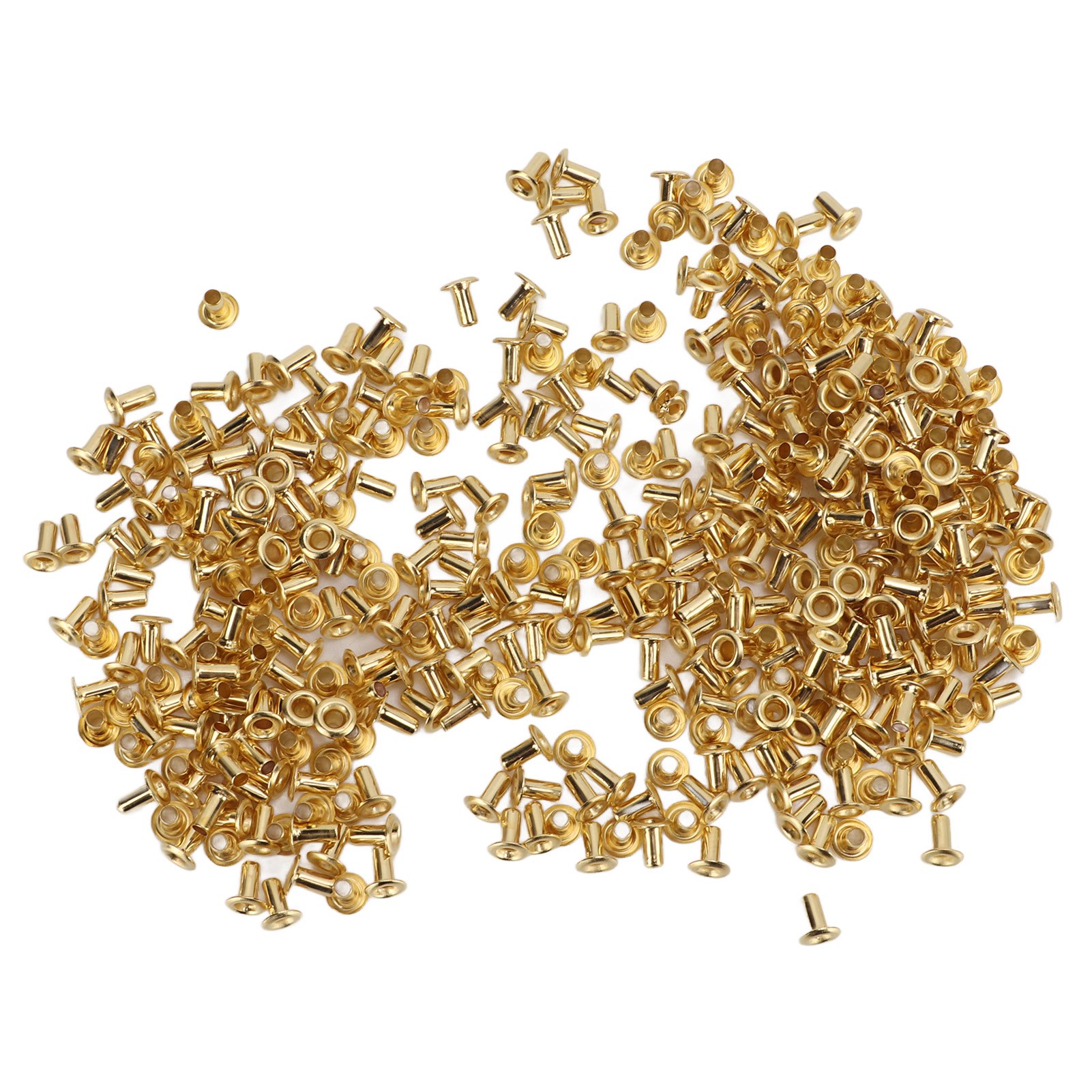 500 Stück Diy-dekorations-hohlnieten Aus Messing Mit Durchgangsloch, Kupferösen 4,8 X 2,3 X 5,5 Mm