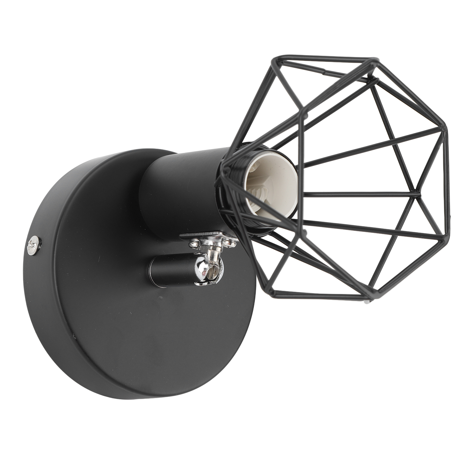 Verstellbare E14-wandfassung, Industriell Schwarz, Schwenkbare Fassung Für Nachttisch-lese-/arbeitslampe
