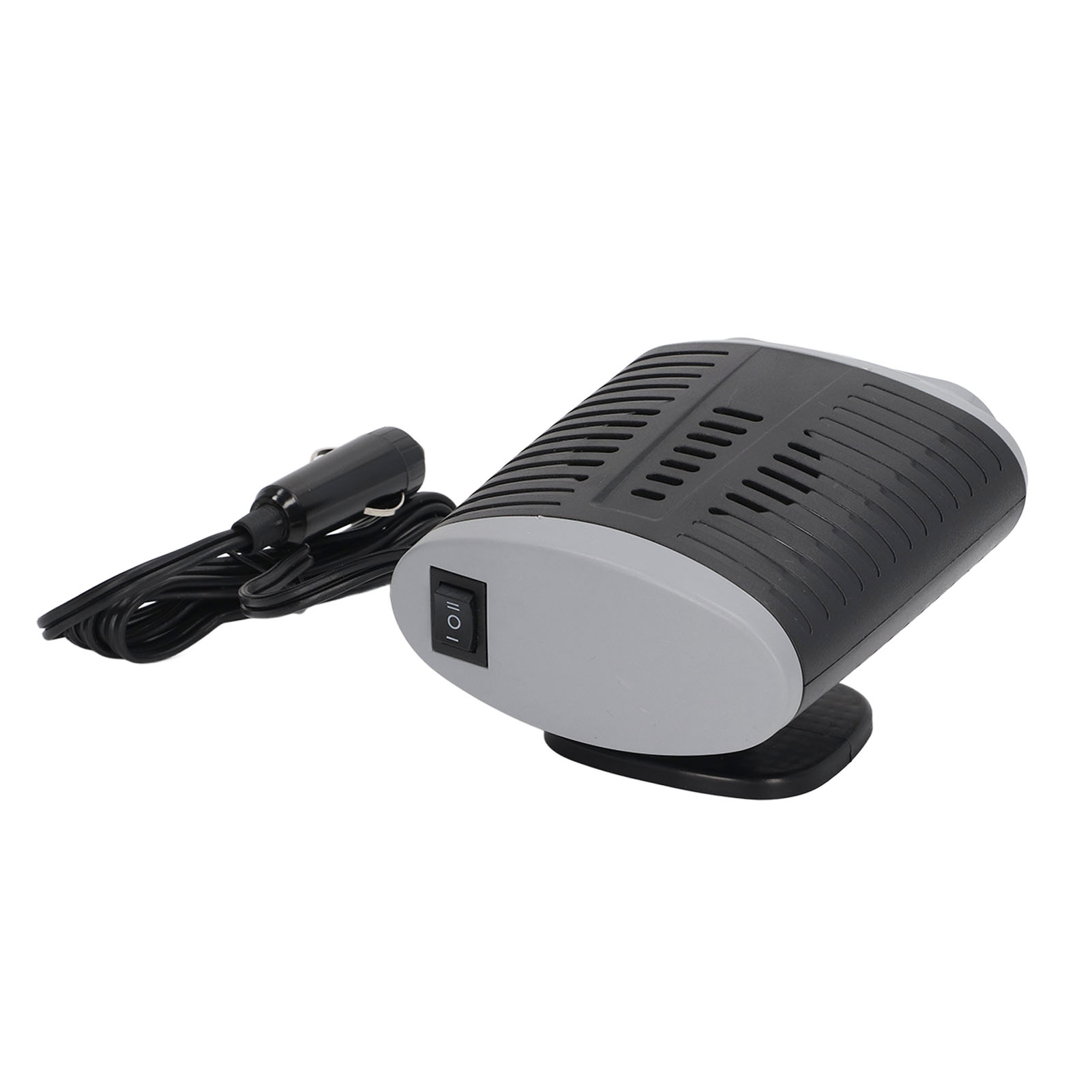 150-w-auto-heizlüfter, 360° Verstellbar, Grau/schwarz, Schnellheizende Windschutzscheibenentfeuchtung, 12 V