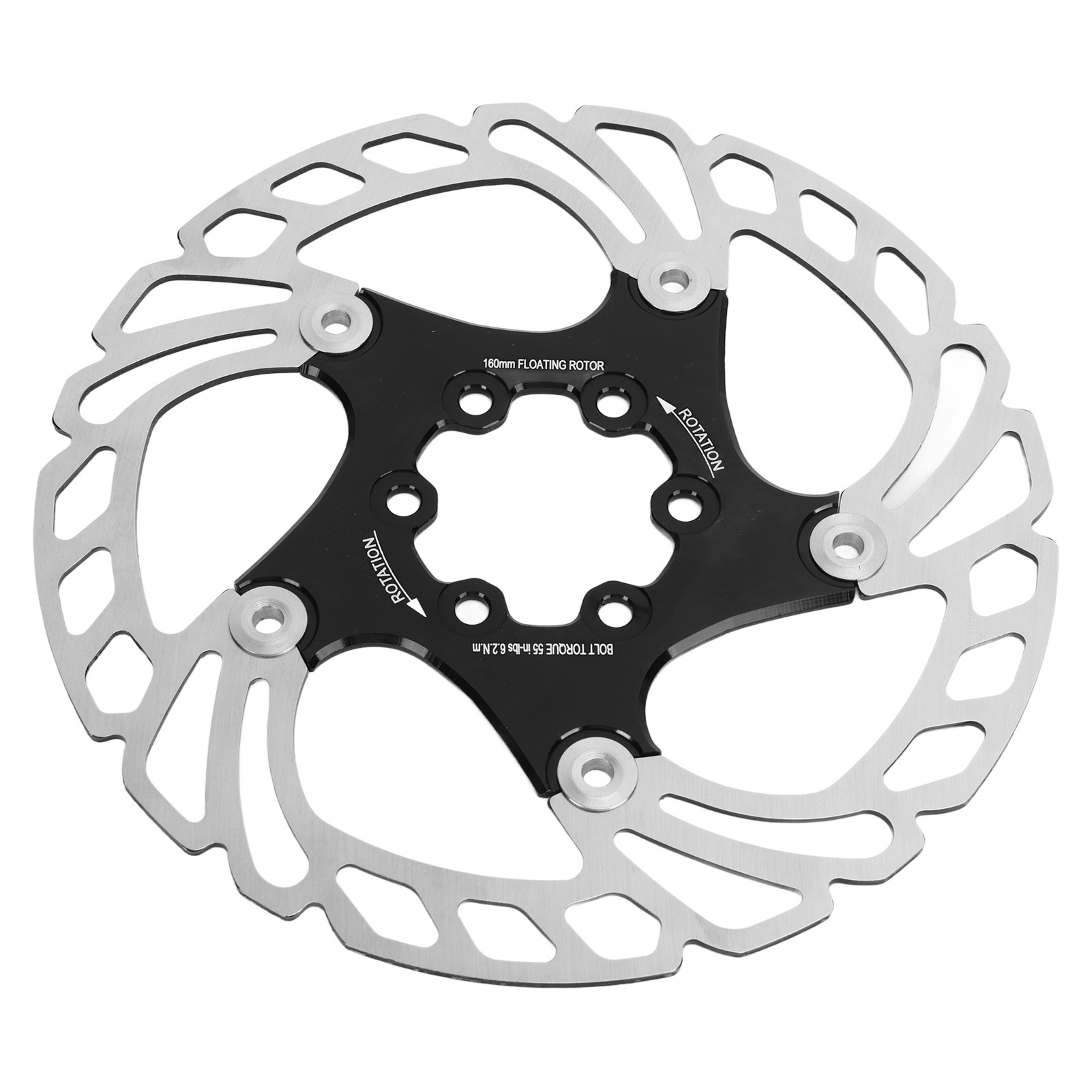 Leichte Fahrradscheibenbremse Mit Wärmeableitung, Geeignet Für Mountainbikes Und Rennräder, Schwimmende Bremse, 6-loch-befestigung, 160 Mm/6,3 Zoll