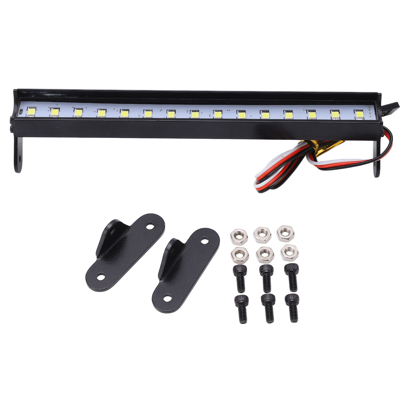 1/10 Universal-dachlichtleiste In Weiß Für Rc-crawler Mit 15 Leds Und Montagehalterungen