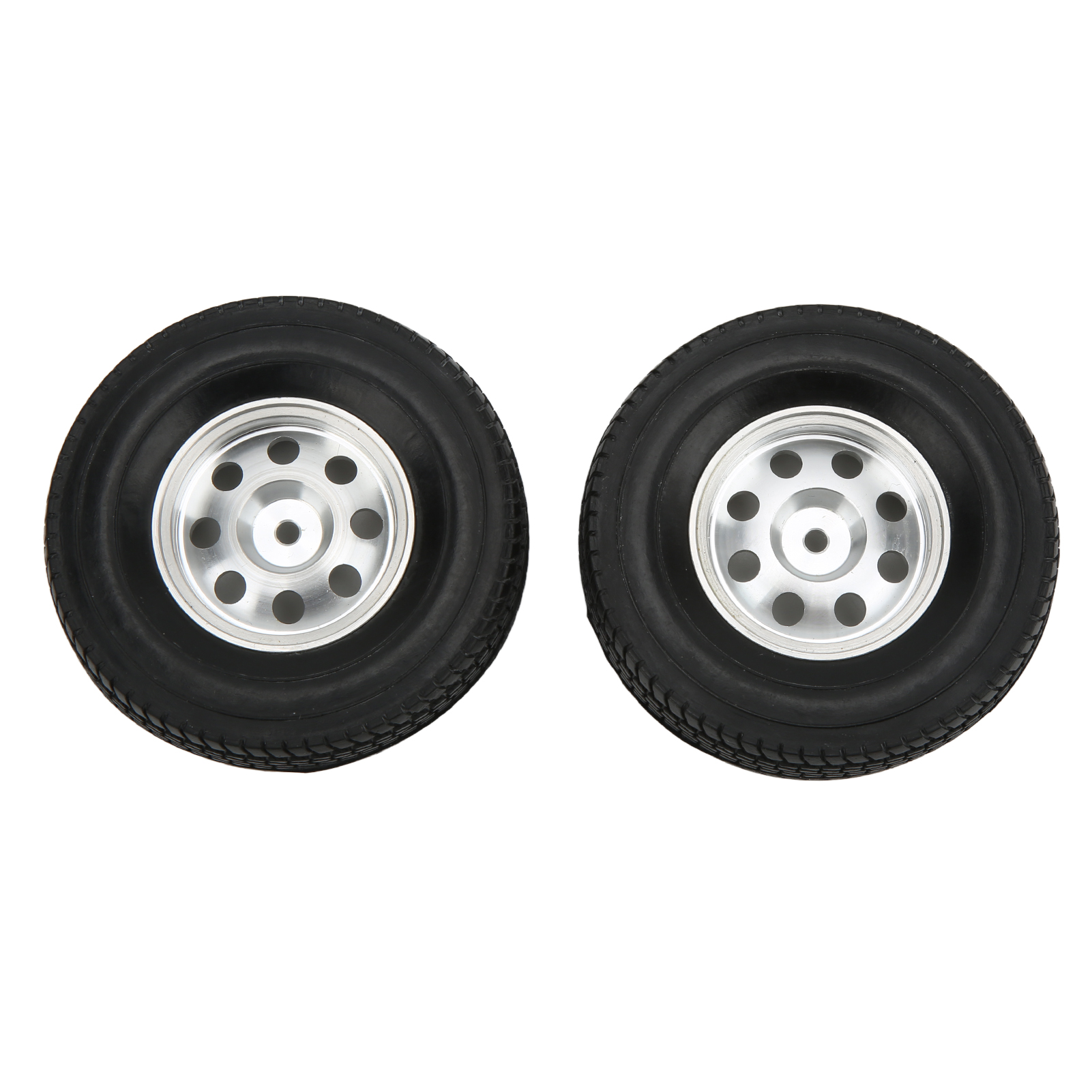 Satz Mit 2 Rädern Mit 85-mm-gummireifen Und Cnc-gefrästen Metallfelgen Für Tamiya 1/14 Rc-sattelzug