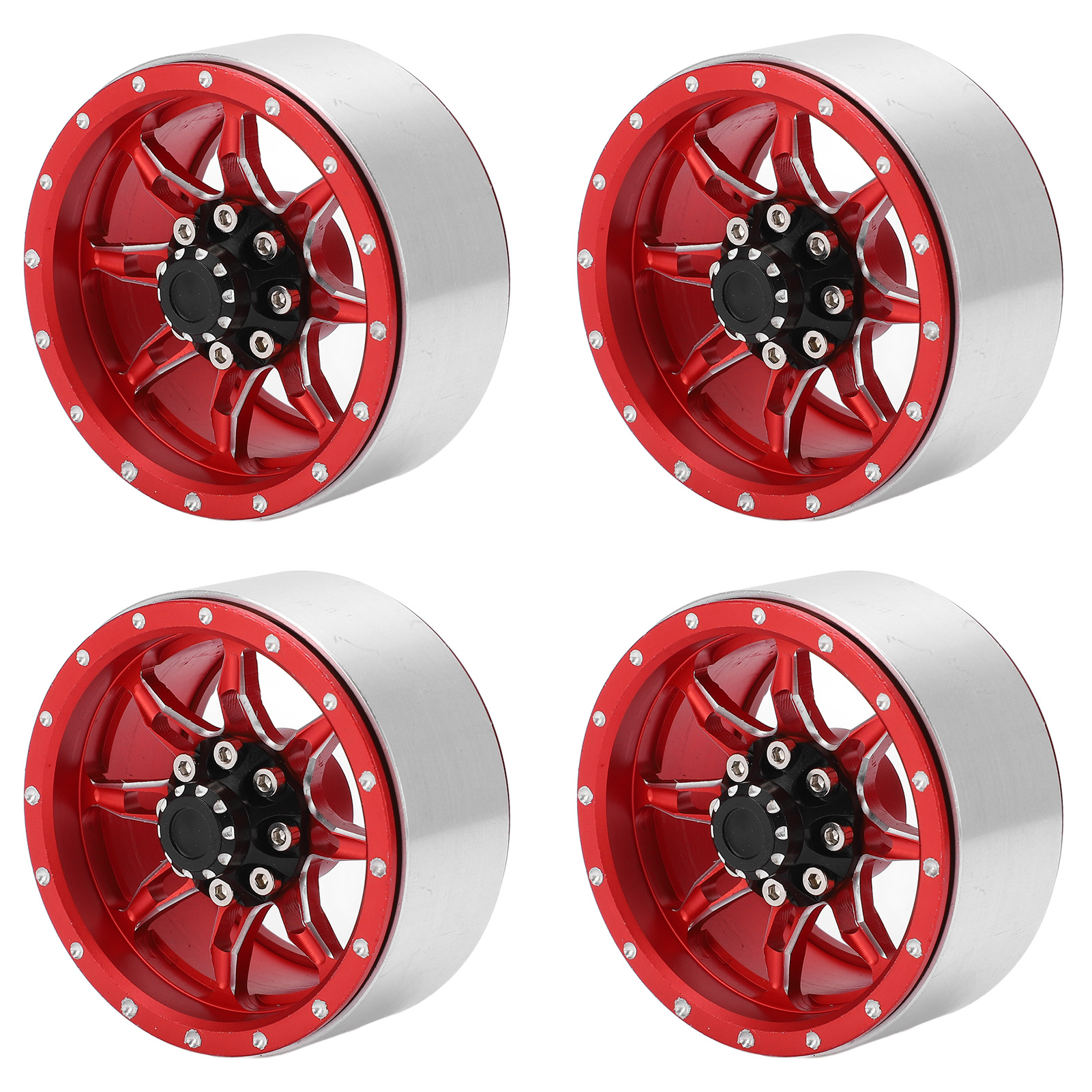 Stück 1/10-maßstab Aluminiumfelgen Für Rc-cars, Naben Für D90 Trx4 Scx10