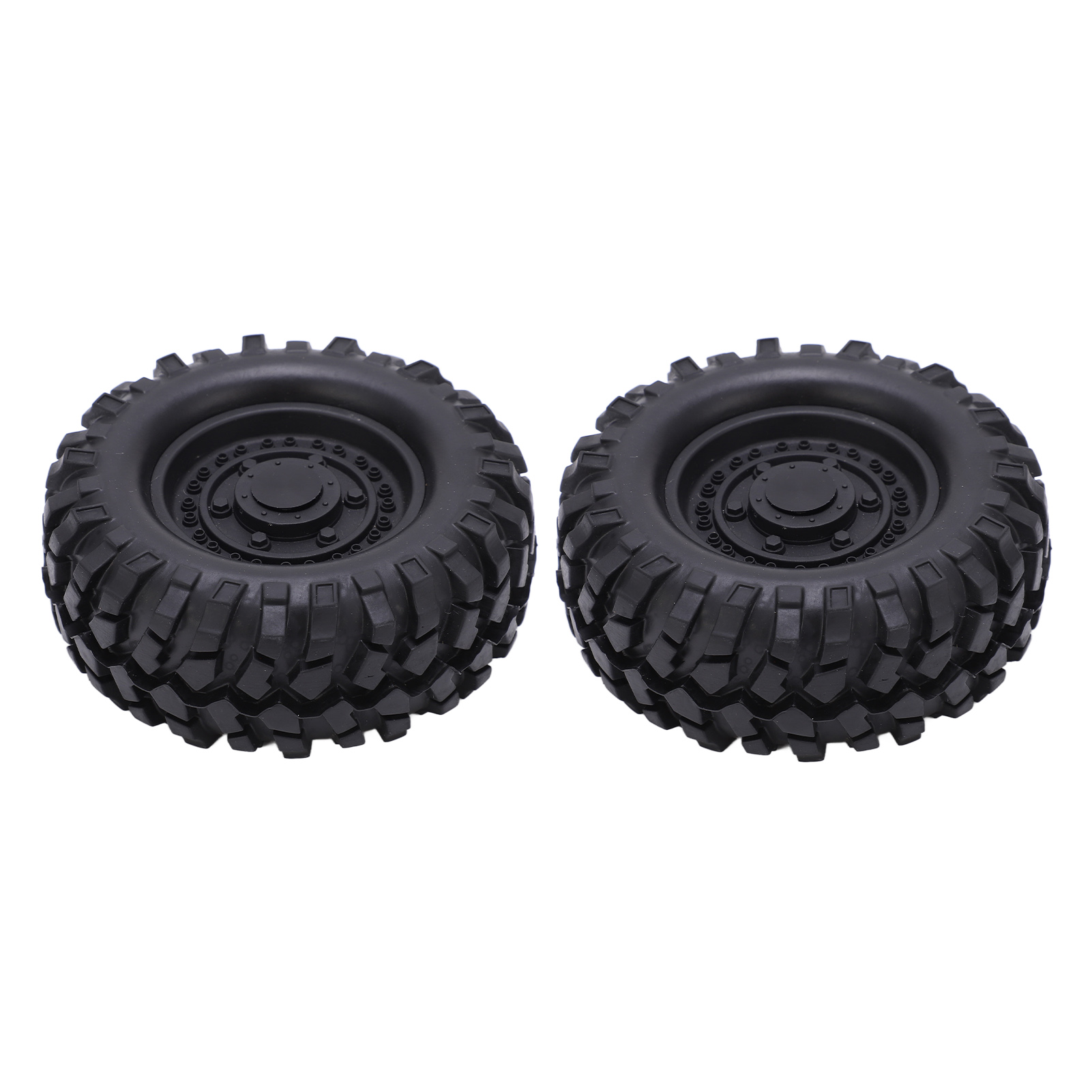 2-teiliger Rc-radreifen, Robuste Aluminiumfelge, Gummi Für Cc01 Mst D90 Scx10 1/10 Rc-offroad-car, Schwarz