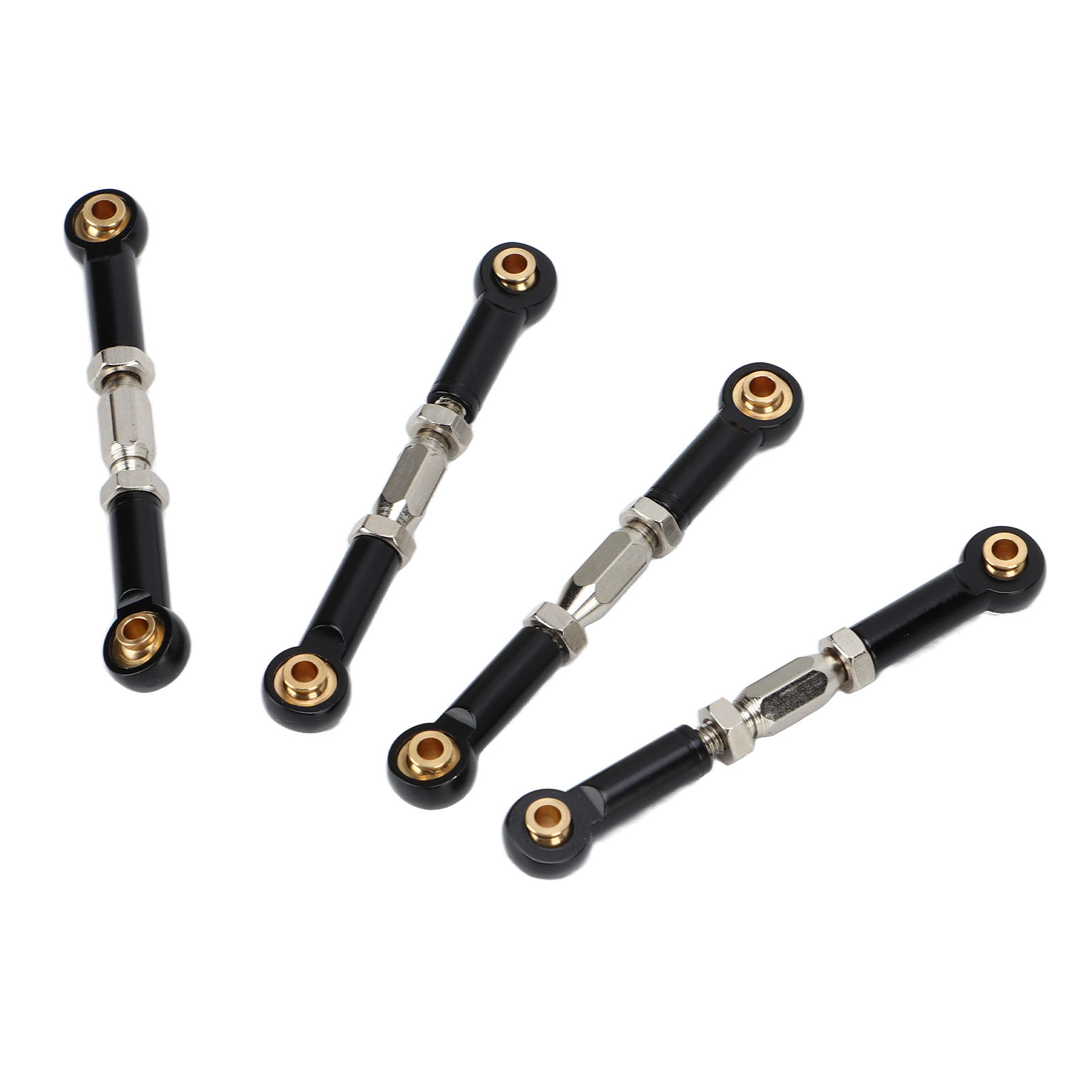 Sätze Schwarzer Aluminium-sturzlenker Für 1/10 2wd Rc-cars, 60-70 Mm, Langlebig Und Präzise Vibrationsdämpfend