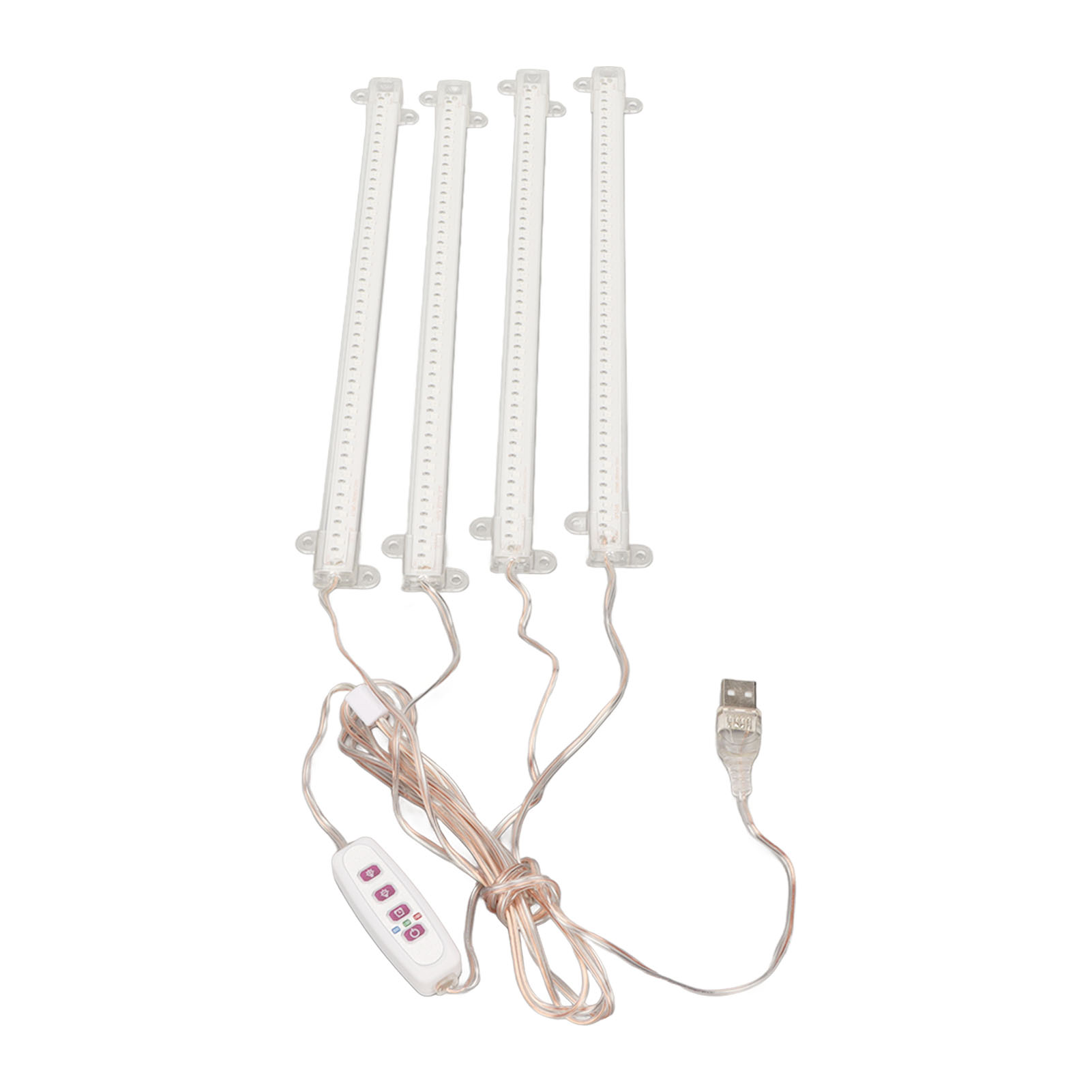 4-flammige Led-pflanzenlampe Mit Usb-anschluss, Einstellbarem Timer, Vollspektrum, 168 Leds, 4000 K, Für Sukkulenten Im Innenbereich