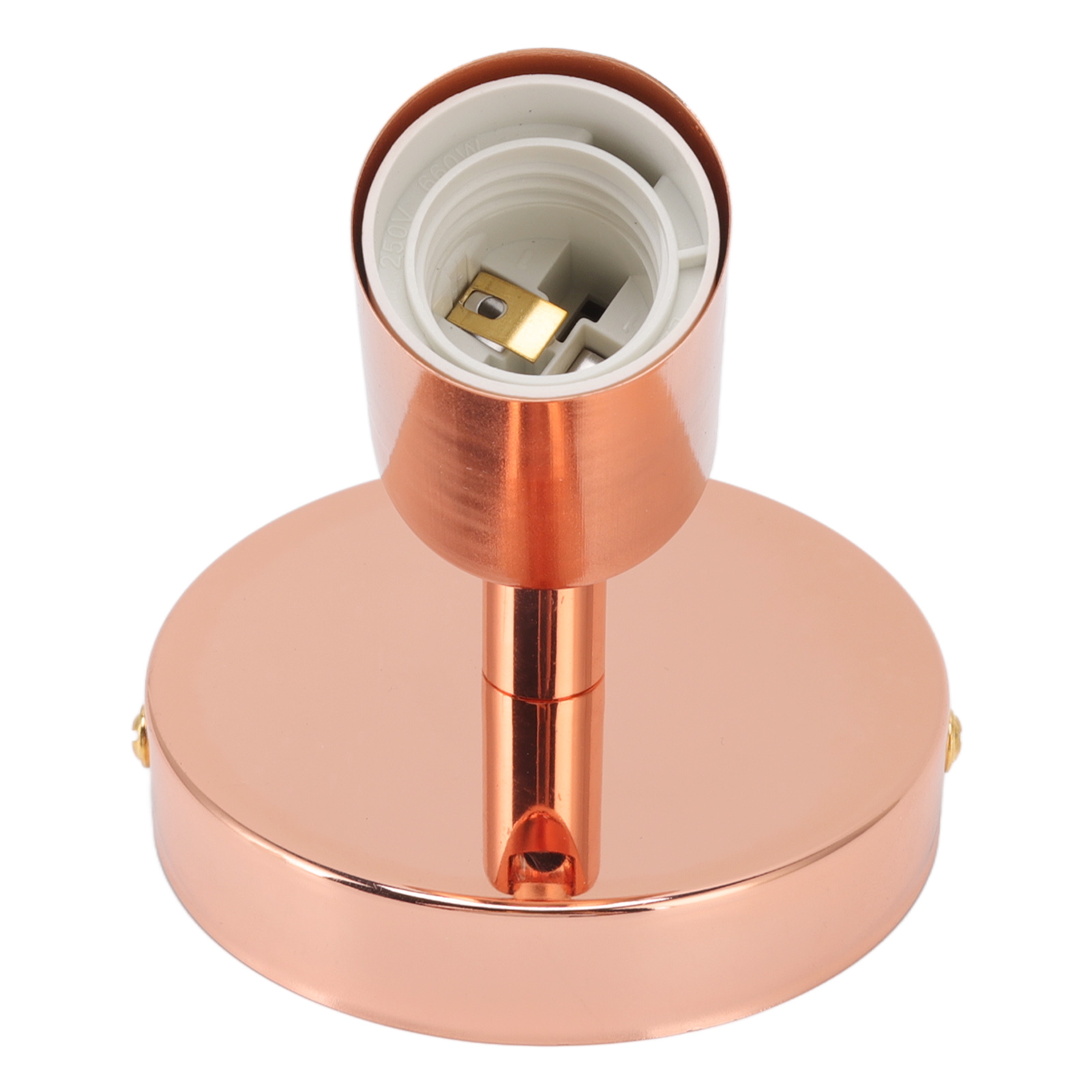 E27/e26 Wandleuchte Mit Um 180° Verstellbarem Fuß (nach Oben Und Unten), Eisenhalterung, Dekorativer Lampenfassung Für Schlaf- Und Wohnzimmer, Roségold
