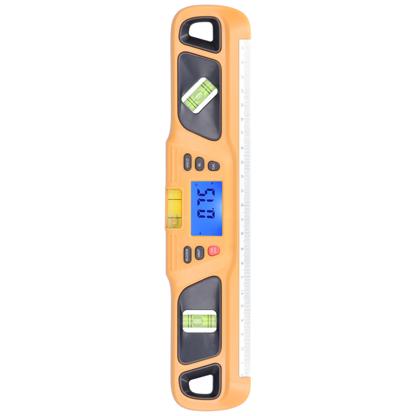 Hochpräzise Magnetische Wasserwaage, Mini-digitalwinkelmesser Für Innen- Und Gartendekoration, Orange