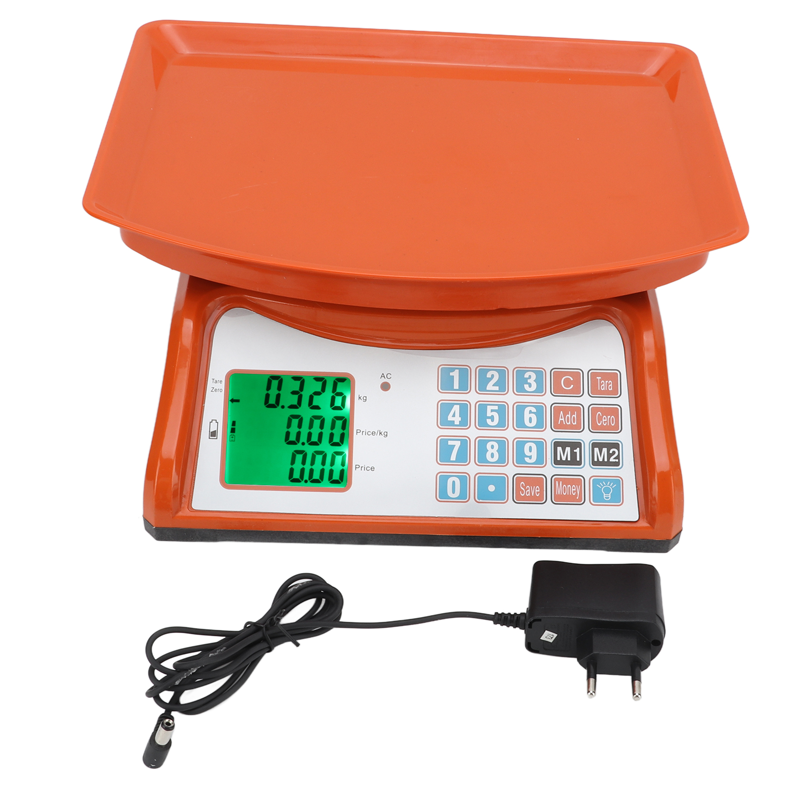 Elektronische Präzisionswaage Bis 30 Kg (1 G Genauigkeit), Hd-display, Wasserdicht, Kompakte Preiswaage, Eu-stecker 100–240 V