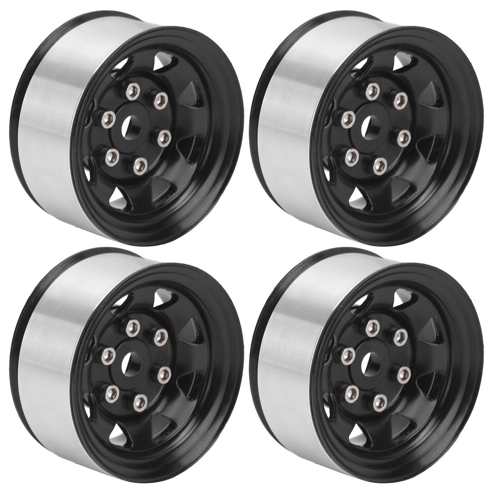Universelle 1,55-zoll-rc-radnaben Für Axial Ax90069 Crawler - Schwarz - 4er-set Felgen