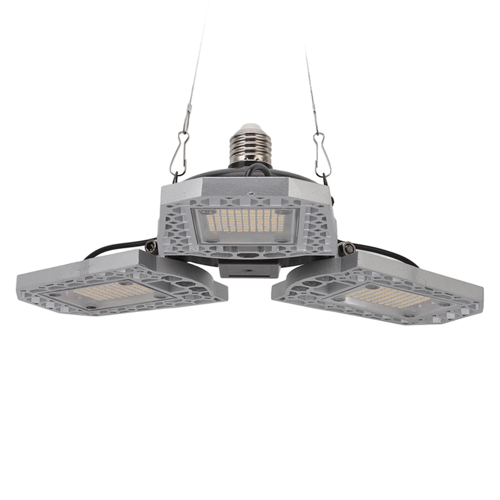 Faltbare 297-led-pflanzenlampe Mit Drei Blättern Für Zimmerpflanzen, Gewächshäuser Und Sukkulenten, 100–277 V
