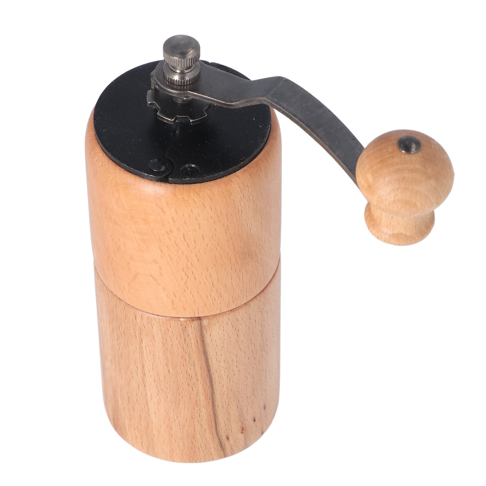 Verstellbare Manuelle Kaffeemühle, Leise Und Tragbare Holzmühle Mit Handkurbel, Für Zuhause Und Café